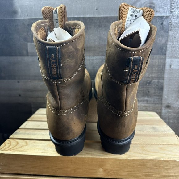 ROCKY Brown Tassle Insulated Waterproof Work Boot Mens Size 8 Wide - Picture 5 of 7